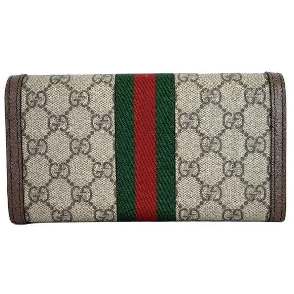 GUCCI  Ophidia GG Continental Supreme Canvas Wallet Beige - Picture 2 of 12